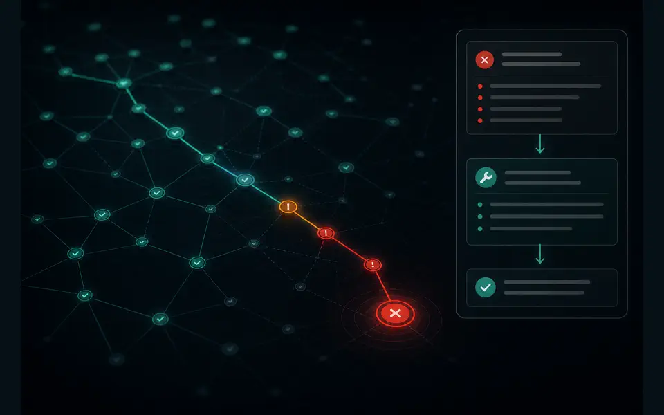 Карта технического SEO-аудита со статусами URL и приоритетами исправлений